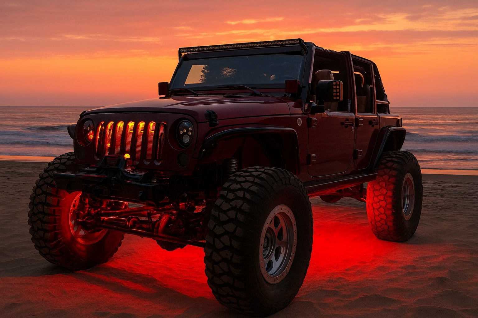 Marshin Whips Rock Lights X-2 Billet Kit - RGBW Off-Road Lighting