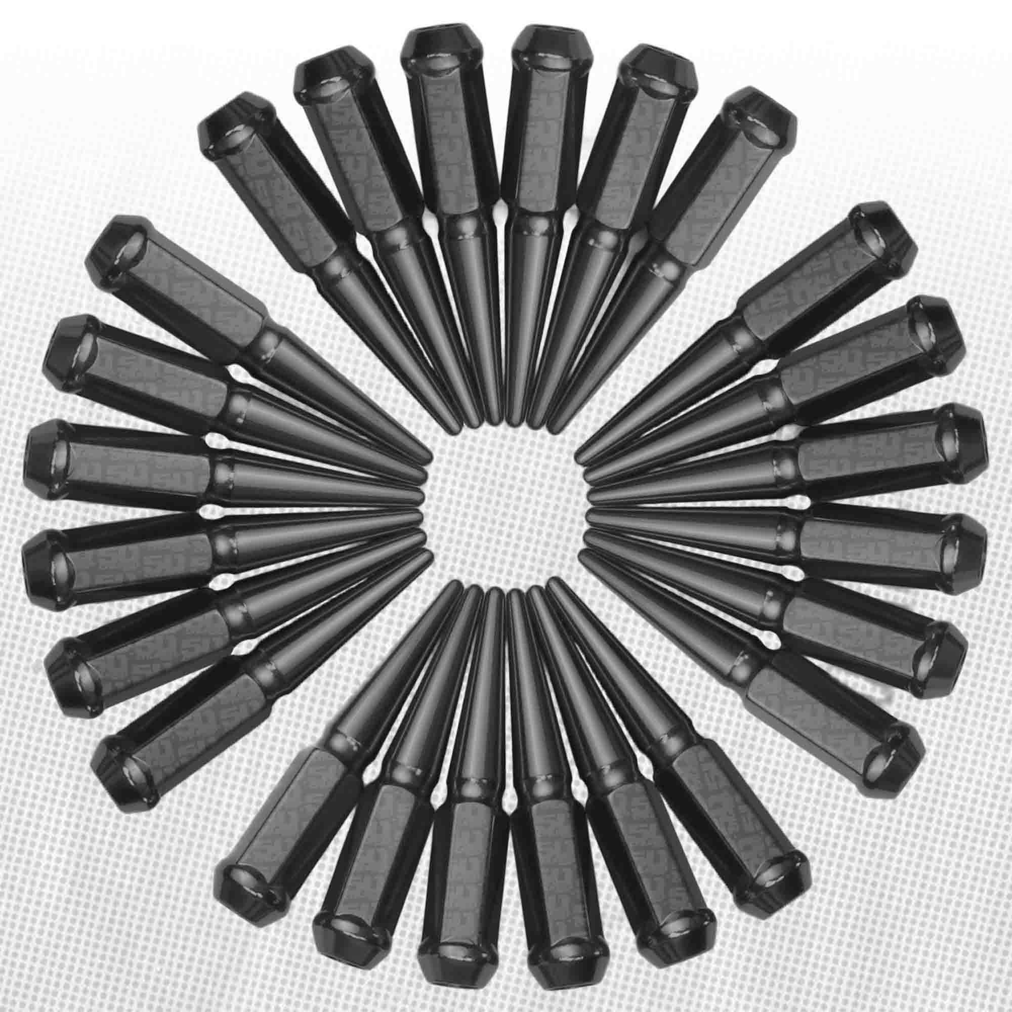 12x1.25mm Extended Spike Lug Nuts - 60 Degree Taper Seat