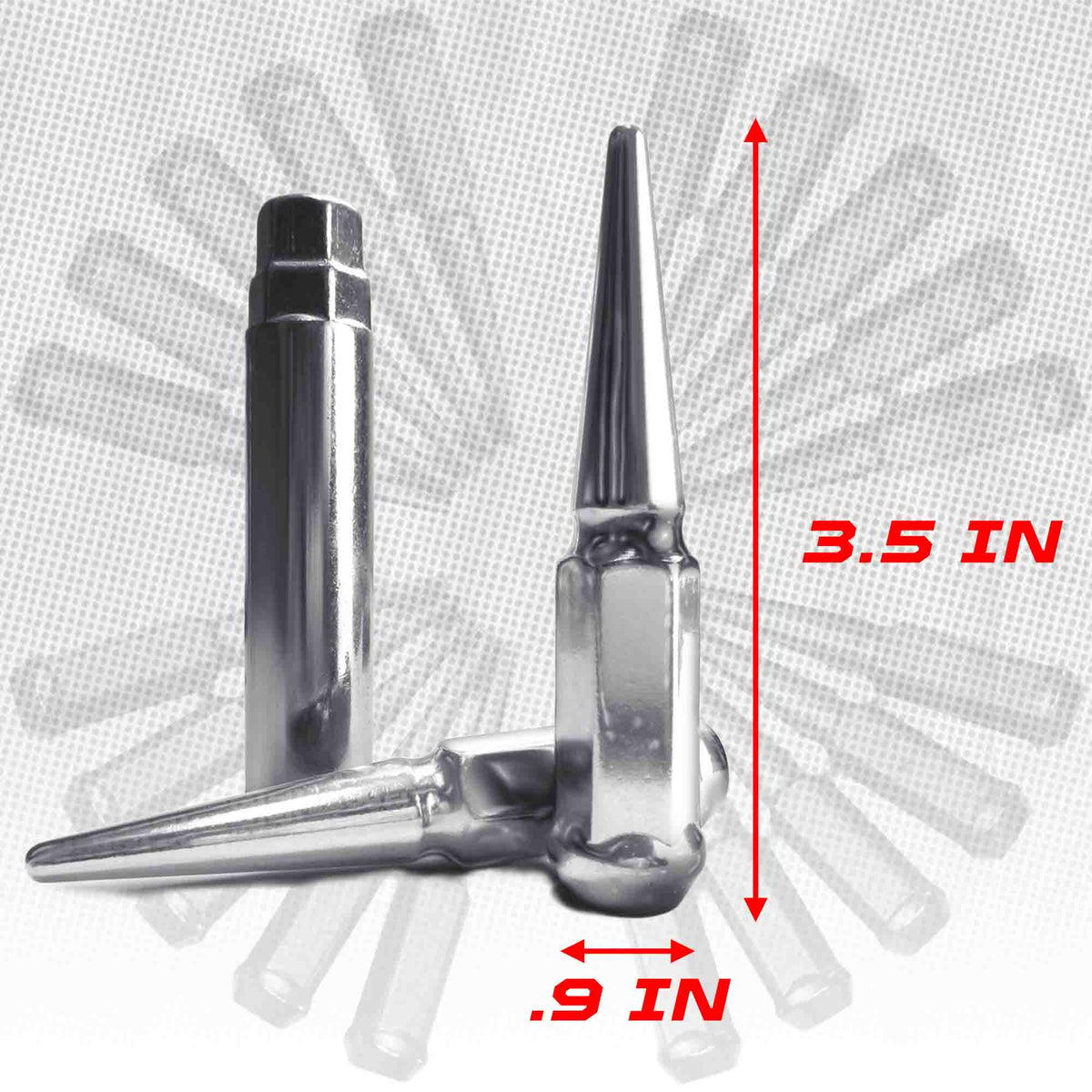 9/16 Extended Spike Lug Nuts - 60 Degree Taper Seat