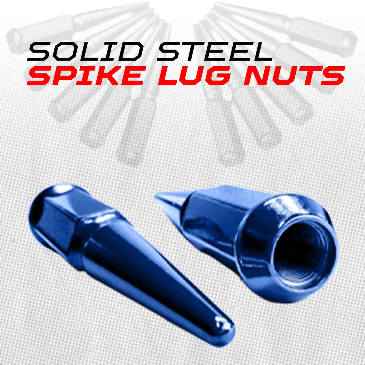 12x1.25mm Extended Spike Lug Nuts - 60 Degree Taper Seat