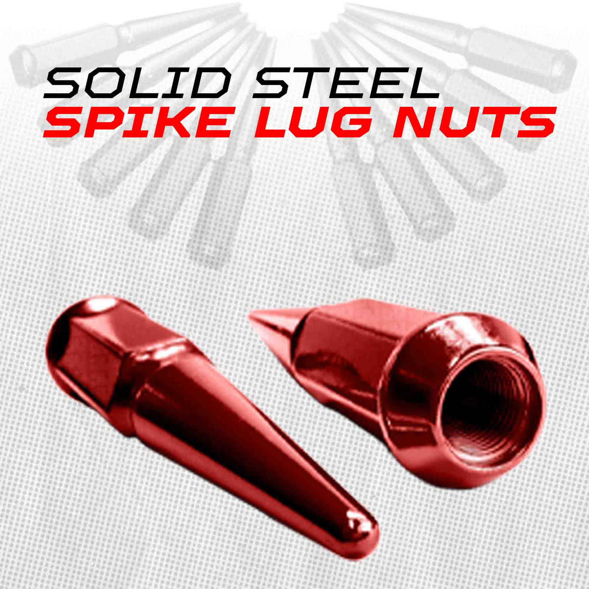 12x1.5mm Extended Spike Lug Nuts - 60 Degree Taper Seat