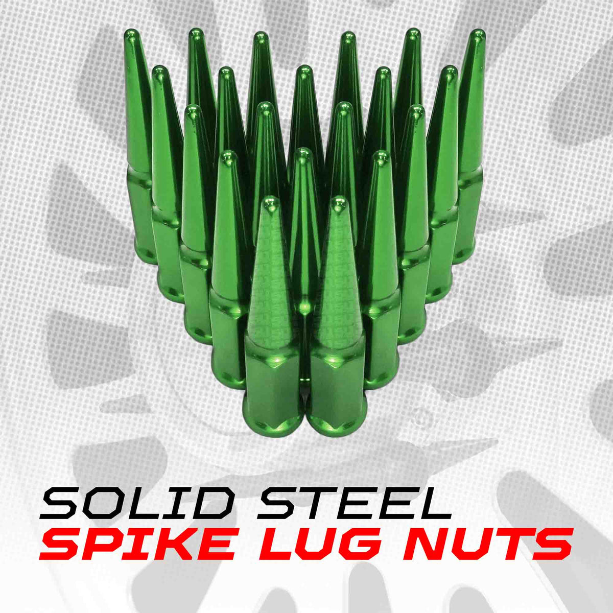 10x1.25mm Extended Spike Lug Nuts - 60 Degree Taper Seat