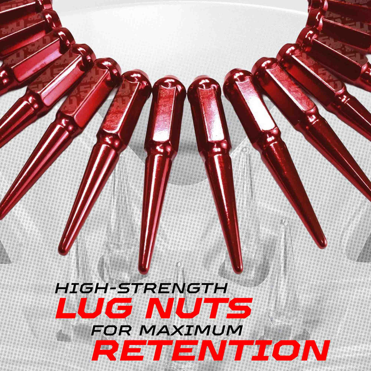 1/2 Inch Extended Spike Lug Nuts - 60 Degree Taper Seat