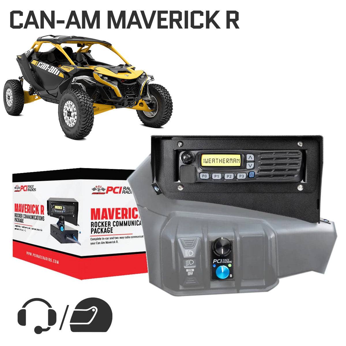 Can-Am Maverick R with PCI Rocker Communications Package including intercom and radio system