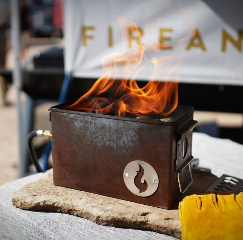 Naked LavaBox - Unpainted LavaBox with Dual Burner & Rusting Charm