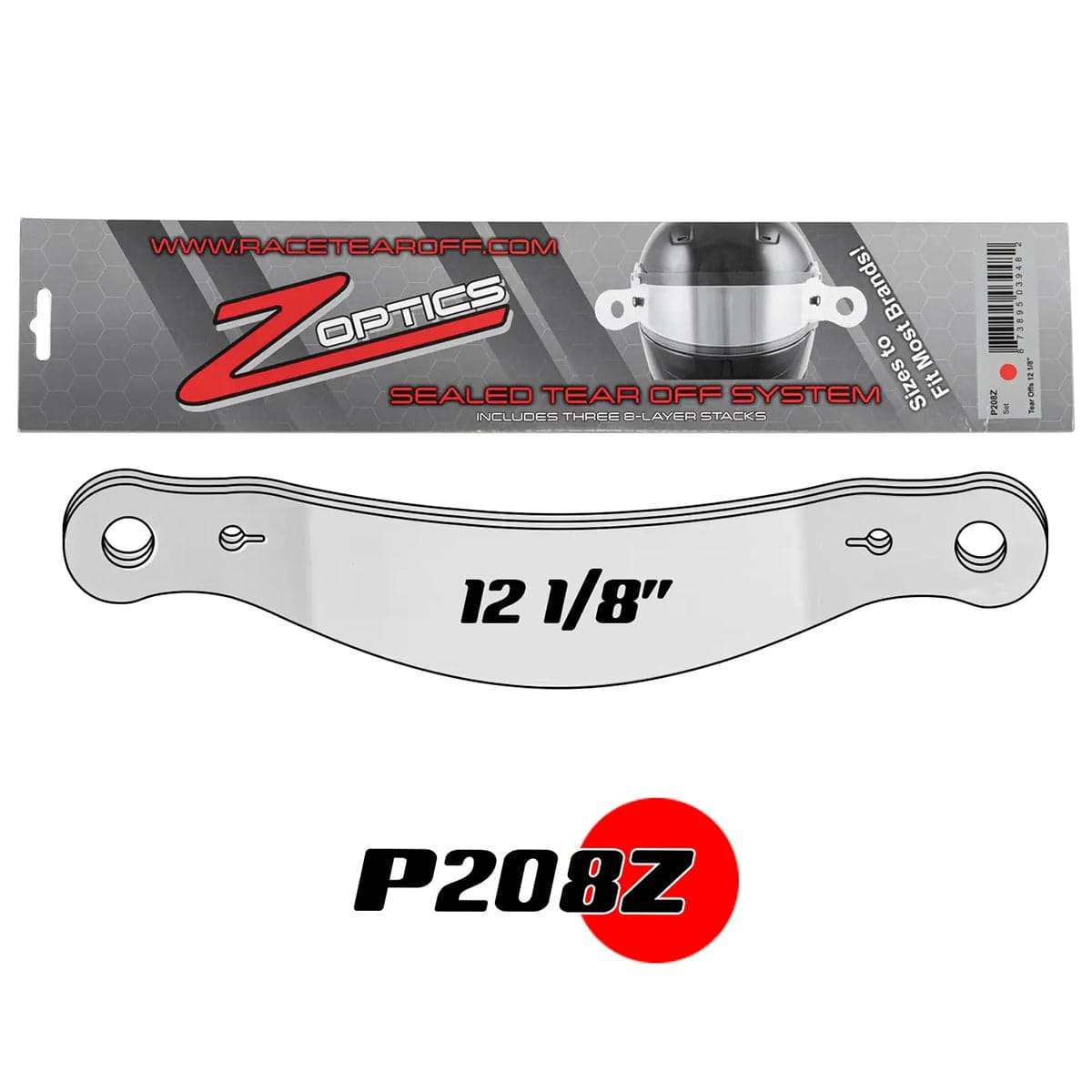 Zamp Z Optics sealed tear off with 3 sets of 8 stacked layers for high visual clarity and helmet compatibility