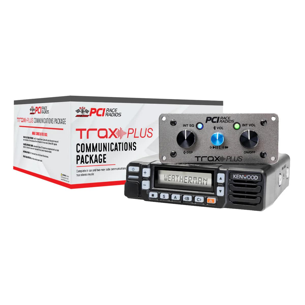 Trax Communications Package stereo intercom and mobile radios with headsets and mounting accessories