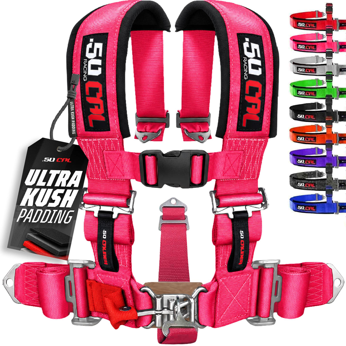 3" 5 Point Racing Harness – Pro Series Race Latch | 50 Caliber Racing