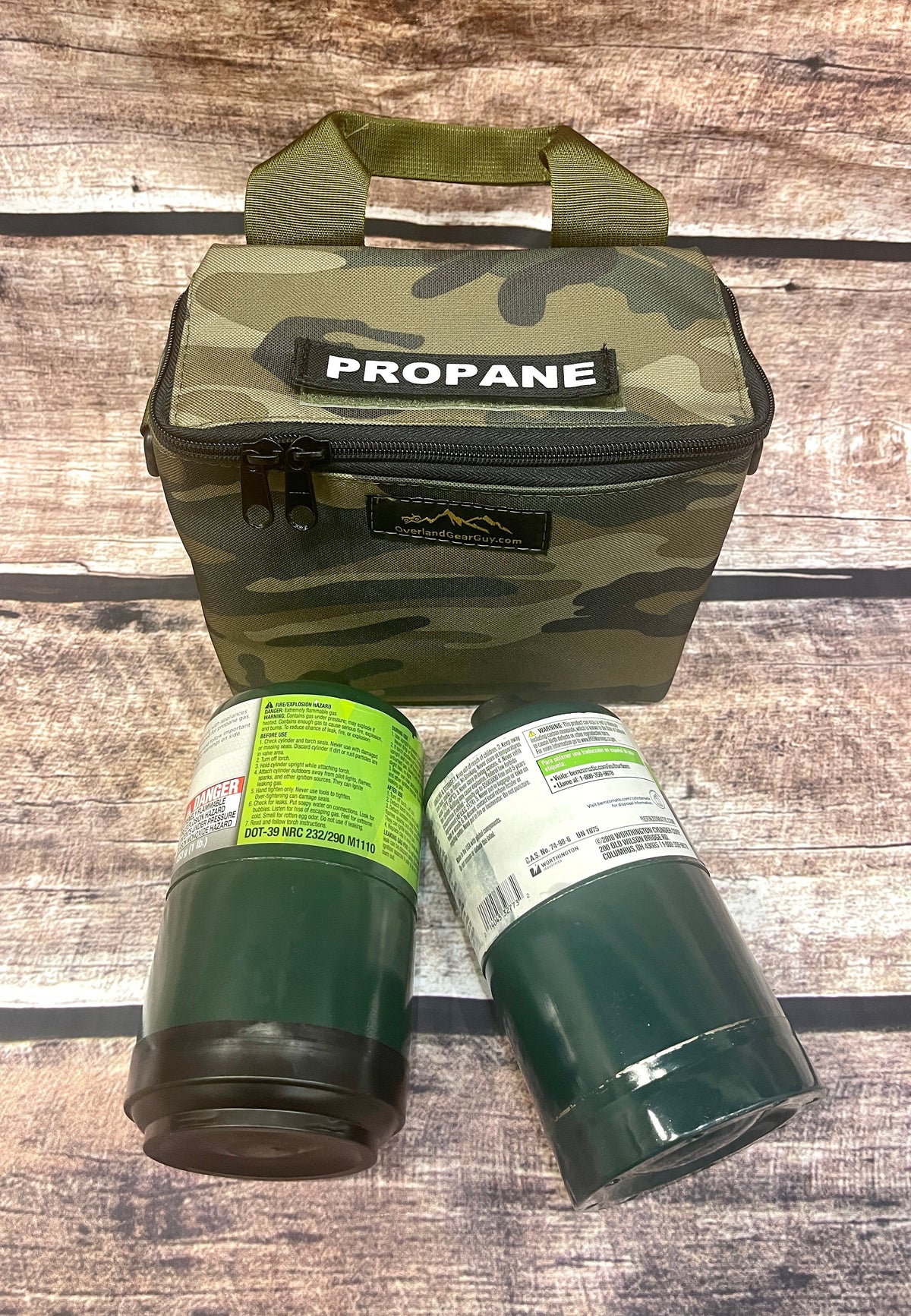 Bolsa para dos botellas de propano