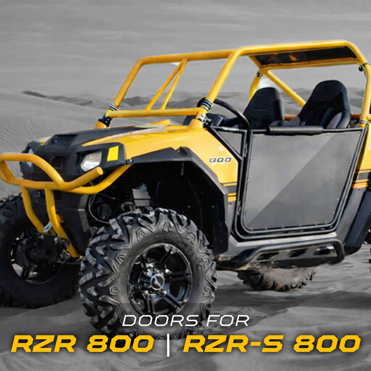 50 Cal RZR Doors Red on Black