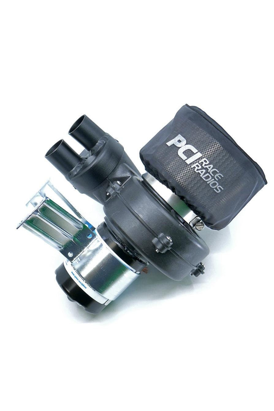 RaceAir Max Stealth Dual with Prefilter for RaceAir helmet featuring high-volume air delivery system.