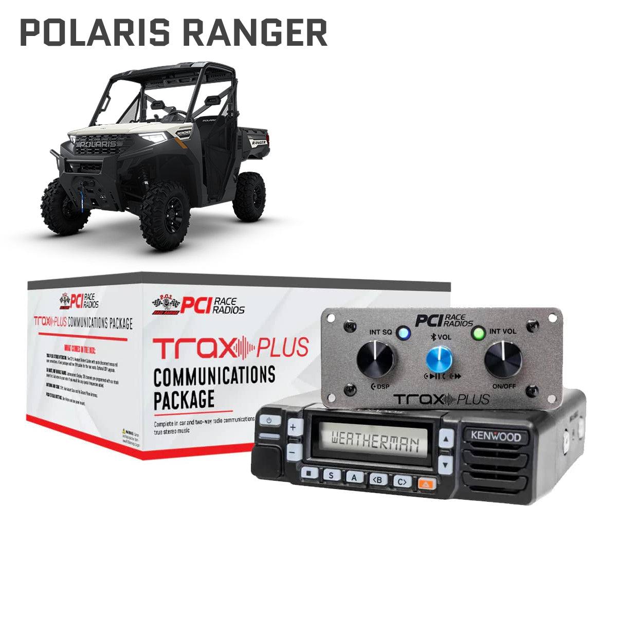 Polaris Ranger Trax UTV stereo intercom system with Bluetooth and mobile radio package installation components
