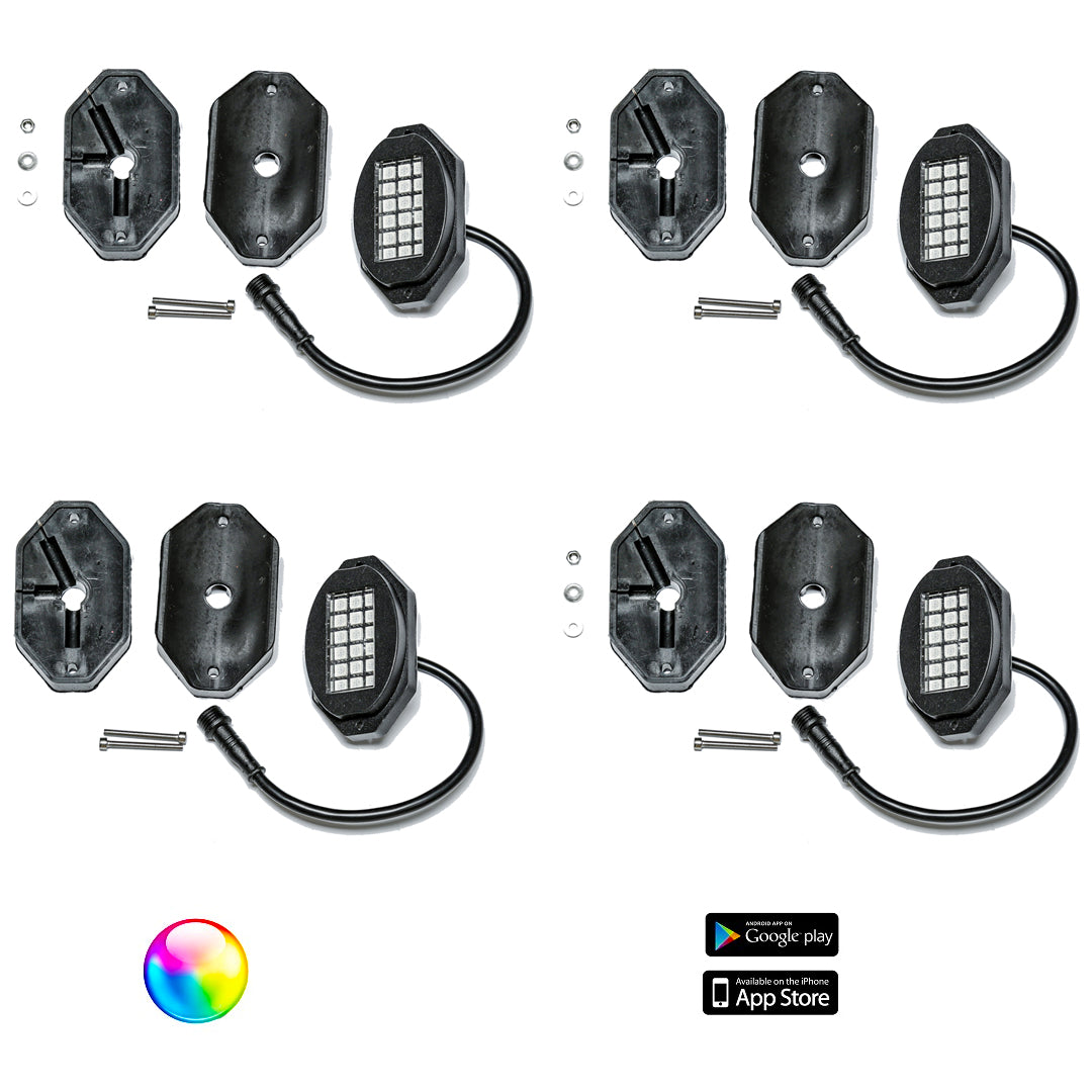 5150 Whips 187 Style Rock Lights with control harness for off-road lighting kits