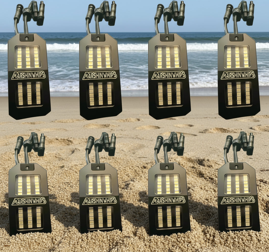 Marshin Whips Rosewell X-2 Billet RV Rocklights 16-pack for off-road vehicles with Bluetooth control and customizable colors