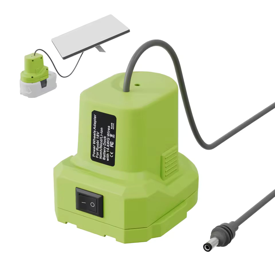 Starlink Mini Battery Adapter power cable compatible with Ryobi 18V ONE+ batteries for portable internet access