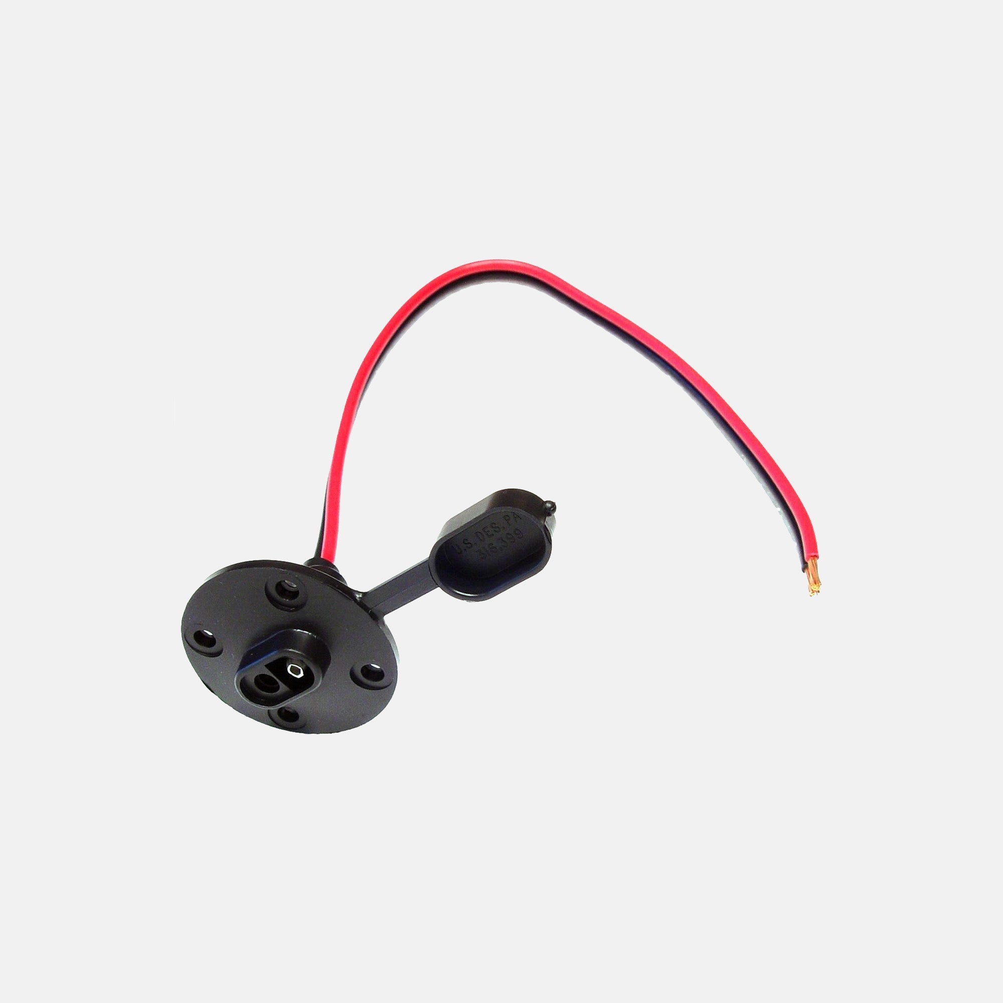 SAE Outlet with Protective Cap for Reliable Off-Grid Power Access