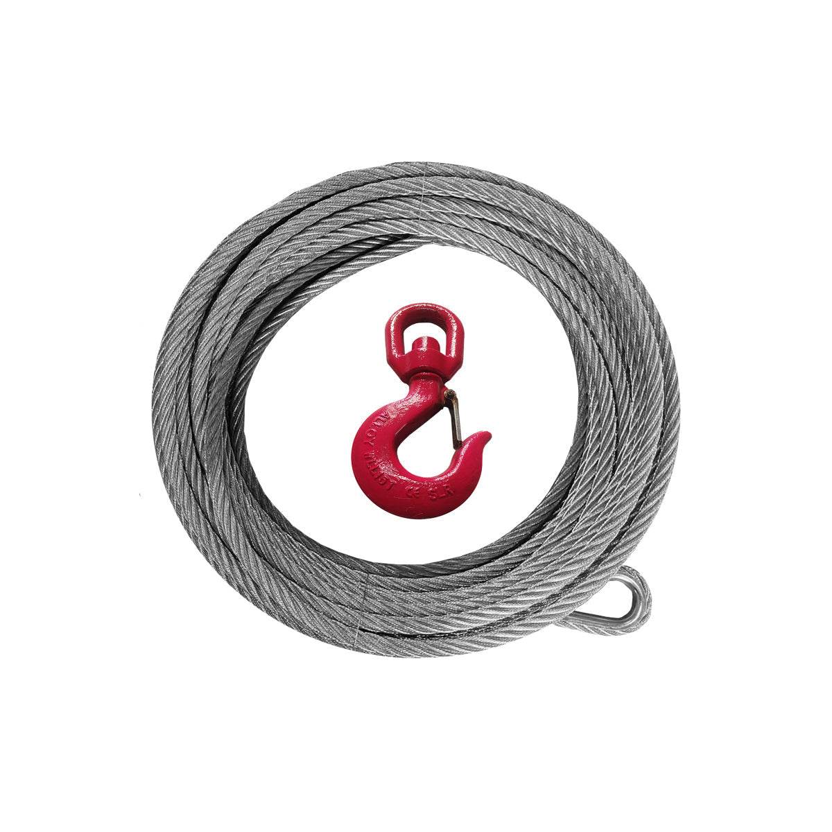 Steel Cable with Hook | 1.02" × 147' | Heavy Duty and Durable