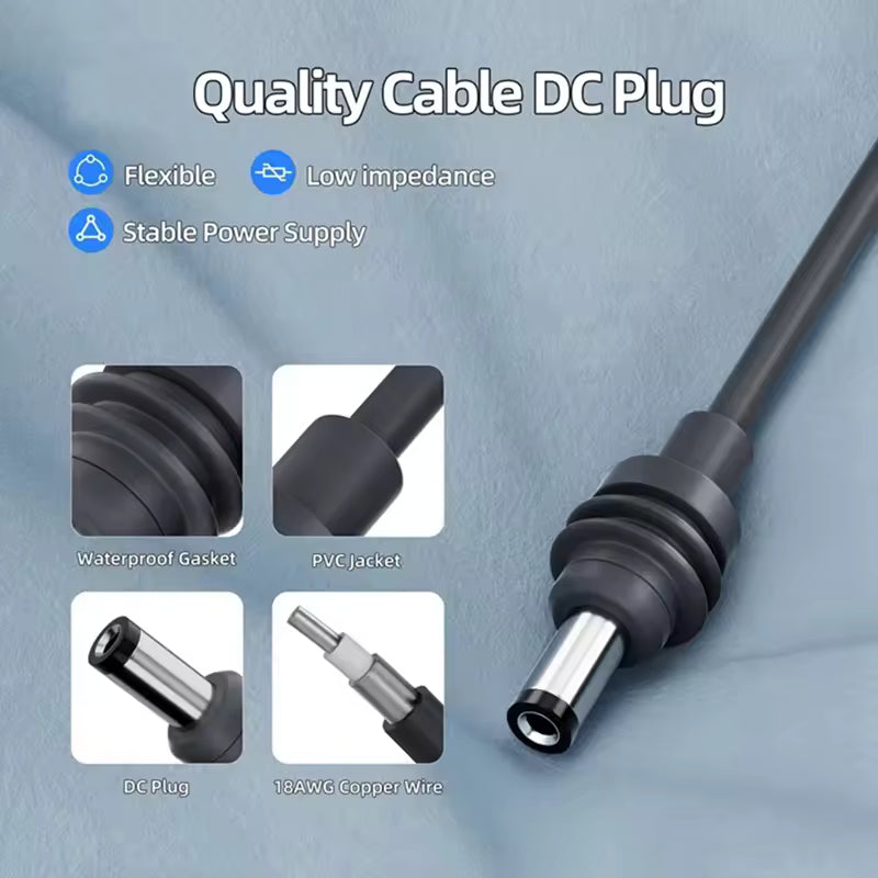 Power Cable for DeWalt Battery - For DeWalt Lithium Batteries