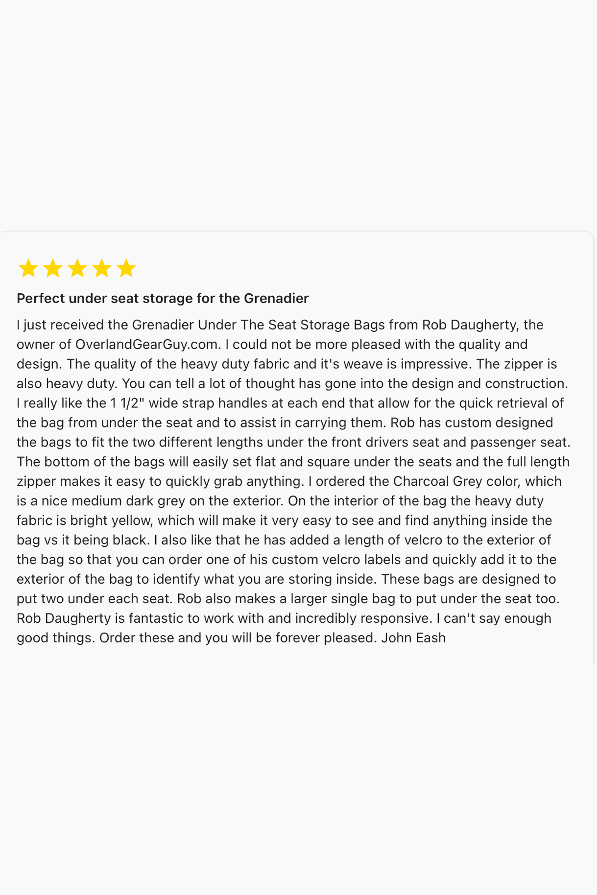 INEOS Grenadier Under Seat Storage Bags (Pair)