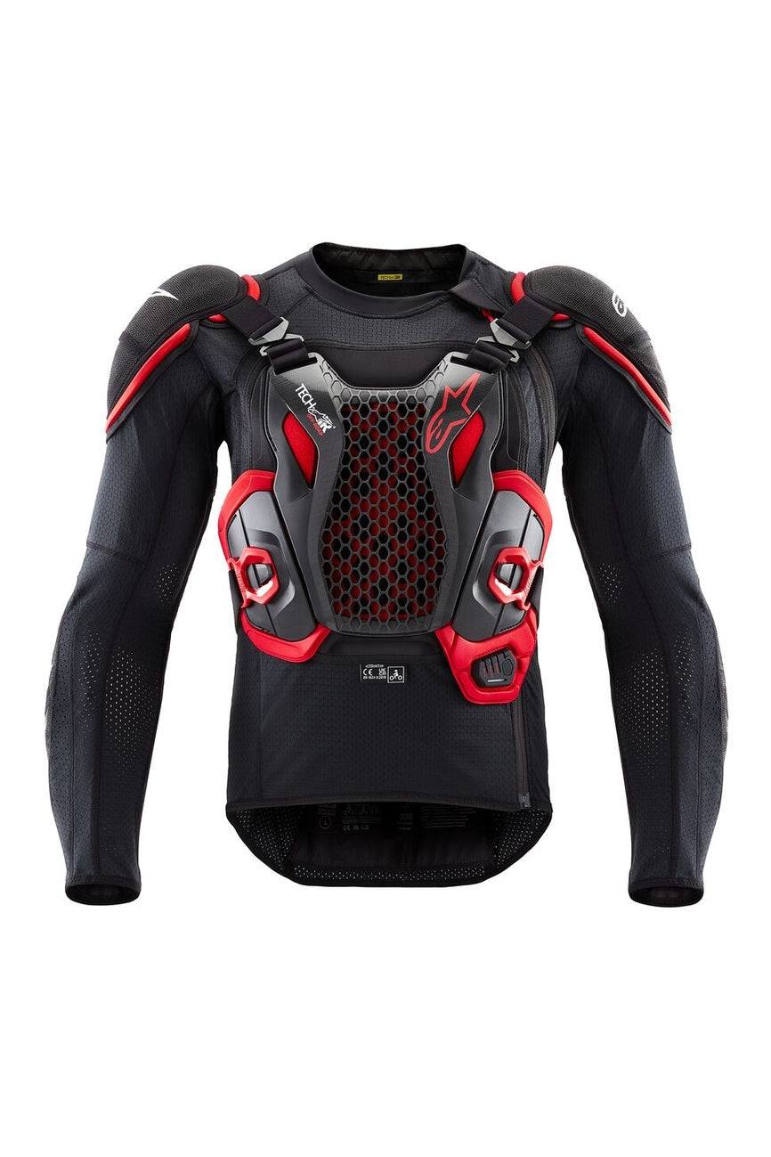Alpinestars Tech-Air Offroad Airbag System black and red protective jacket with shoulder and chest airbags for off-road riding