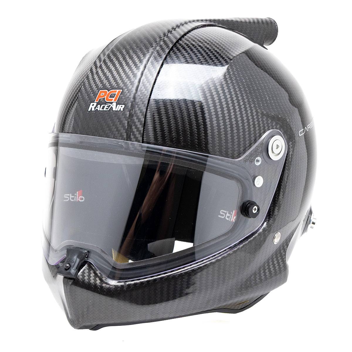 PCI Stilo Venti WRX Dirt SA2020 Helmet with Carbon Fiber RaceAir Fitting and Stilo Earcup Wiring