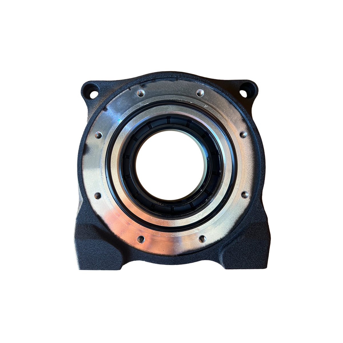 Motor Bearing T1000005 with metal and black components isolated on white background