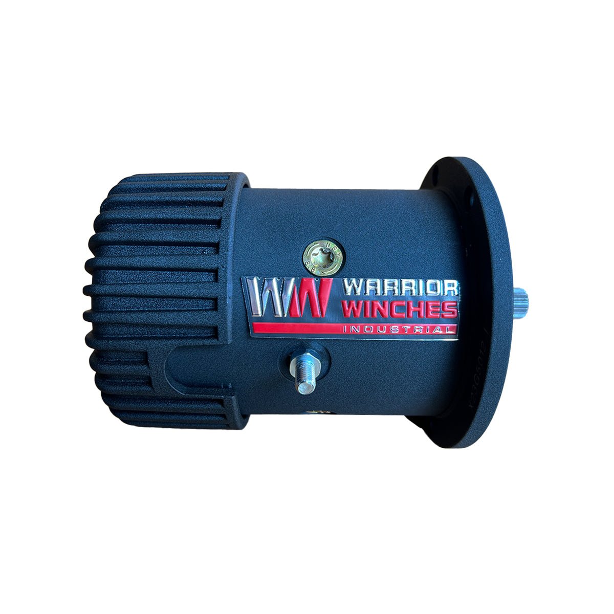 Motor T1000100 12V industrial winch motor by Warrior Winches side view