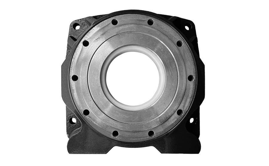 End Bearing T120S0012 metal component with circular design and mounting holes