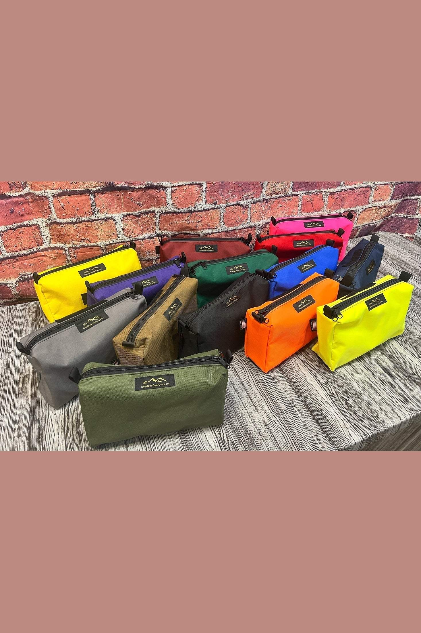 Colorful durable Cordura tool pouches for organized tool storage with heavy-duty zippers and customizable Velcro loops