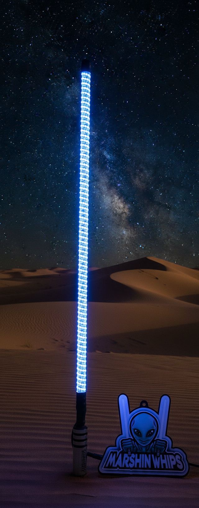 Marshin Whips Chrome Black - Durable Off-Road LED Whips