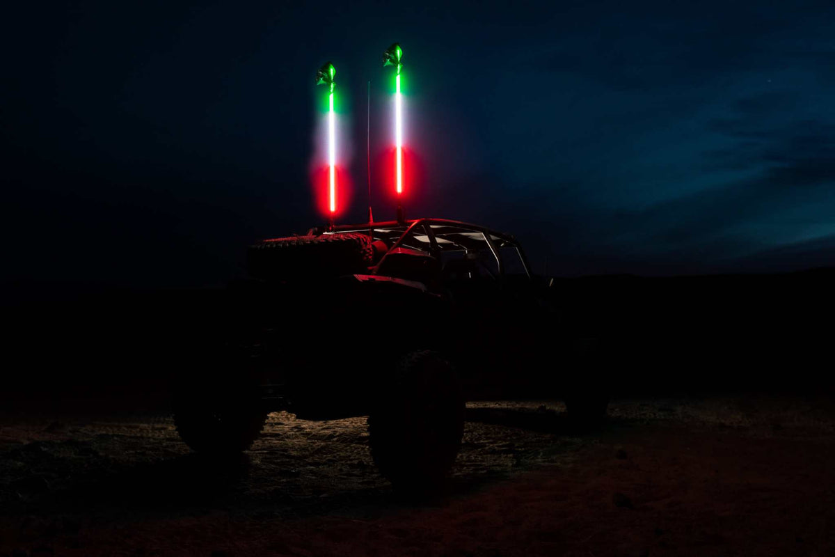 Hyper Color LED Whips – Platinum