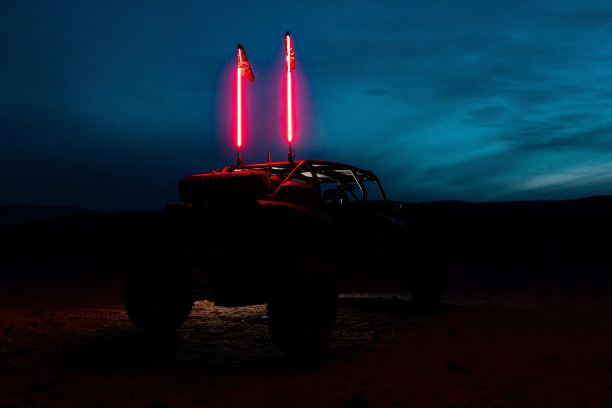 Hyper Color LED Whips – Platinum