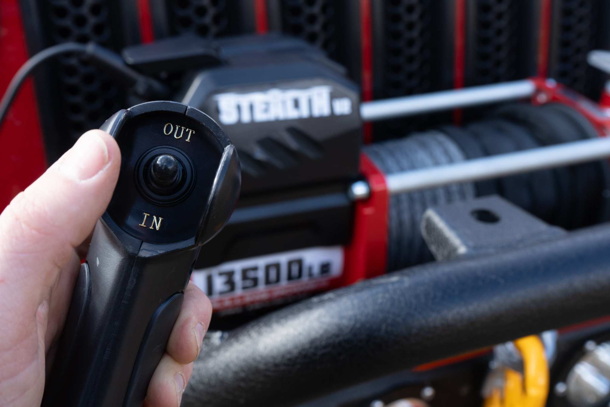 Stealth 13,500 LB Electric Winch - Synthetic Rope | Recovery Solution