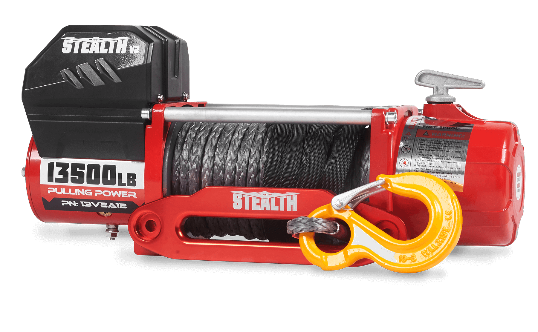 Stealth 13,500 LB Electric Winch - Synthetic Rope | Recovery Solution