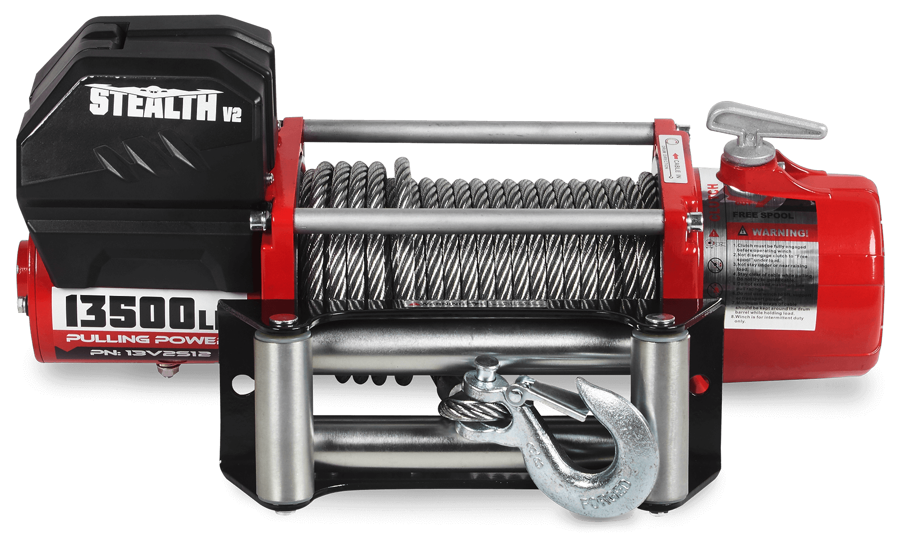Stealth 13,500 LB Electric Winch - Heavy Duty Steel Rope for Recovery