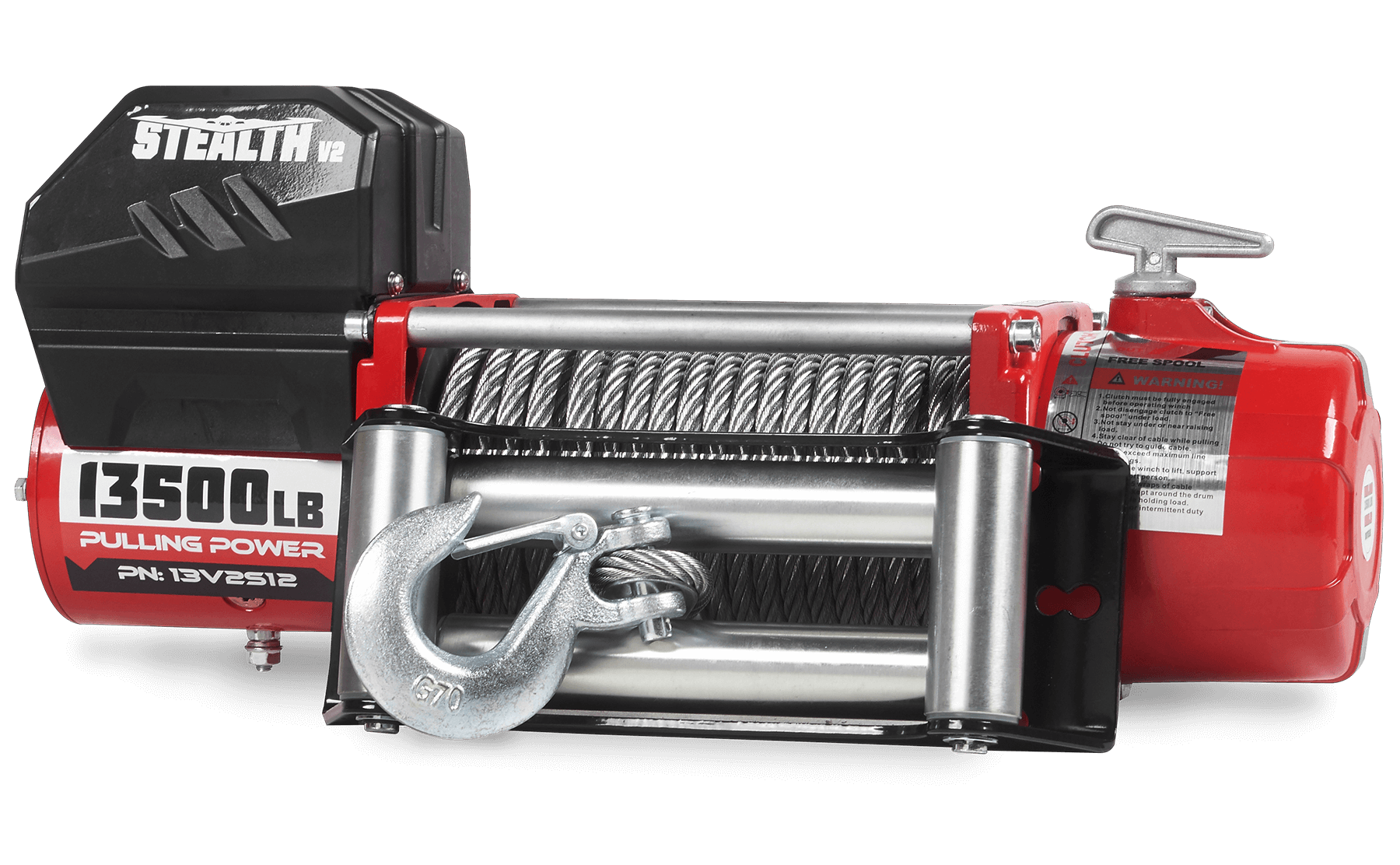 Stealth 13,500 LB Electric Winch - Heavy Duty Steel Rope for Recovery