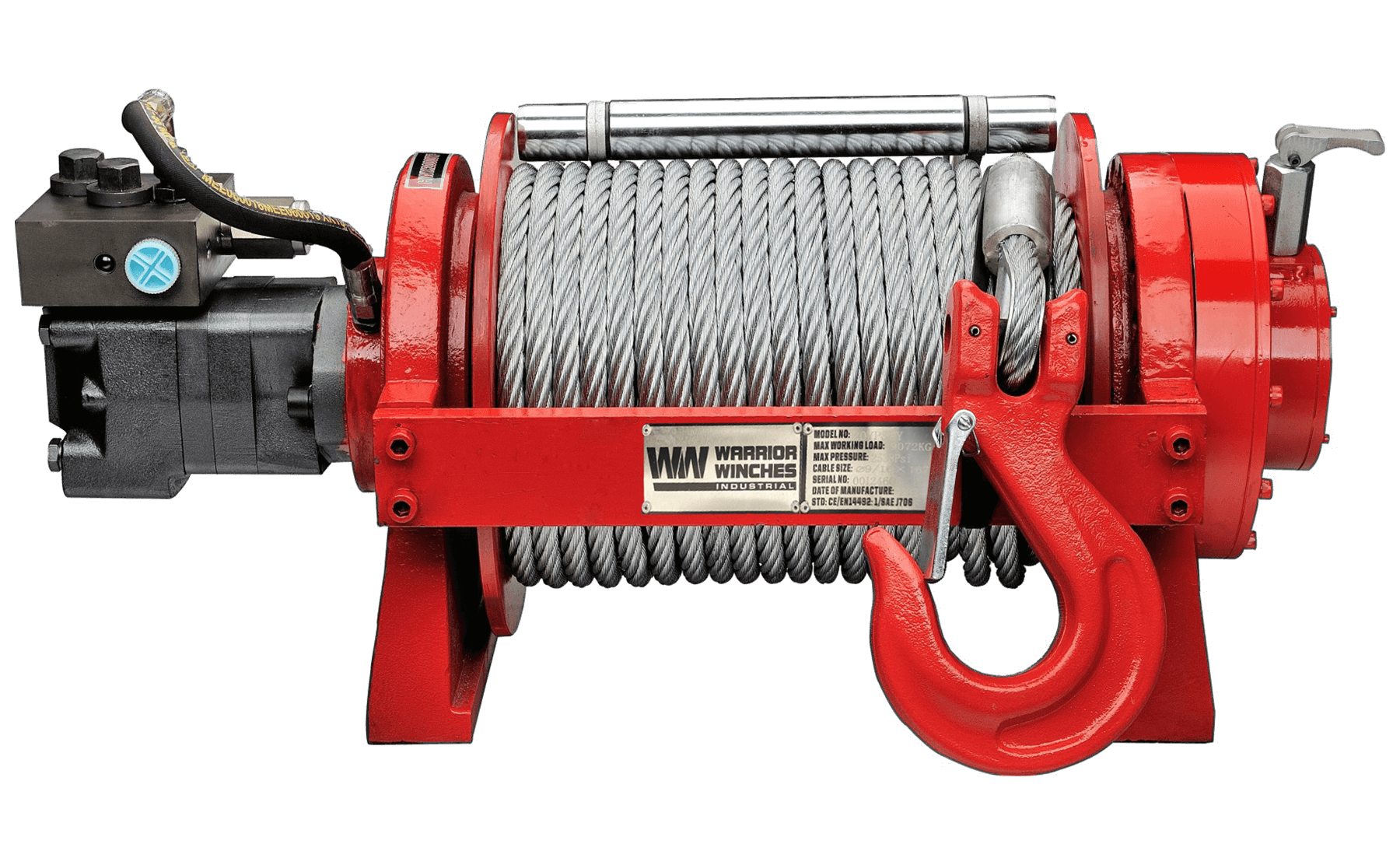 YP9 20,000 LB Skid Steer Hydraulic Winch - Heavy Duty Steel Rope
