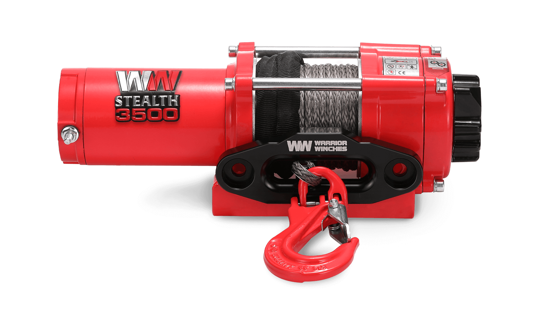 Stealth 3,500lb 12v Electric Winch - Synthetic Rope
