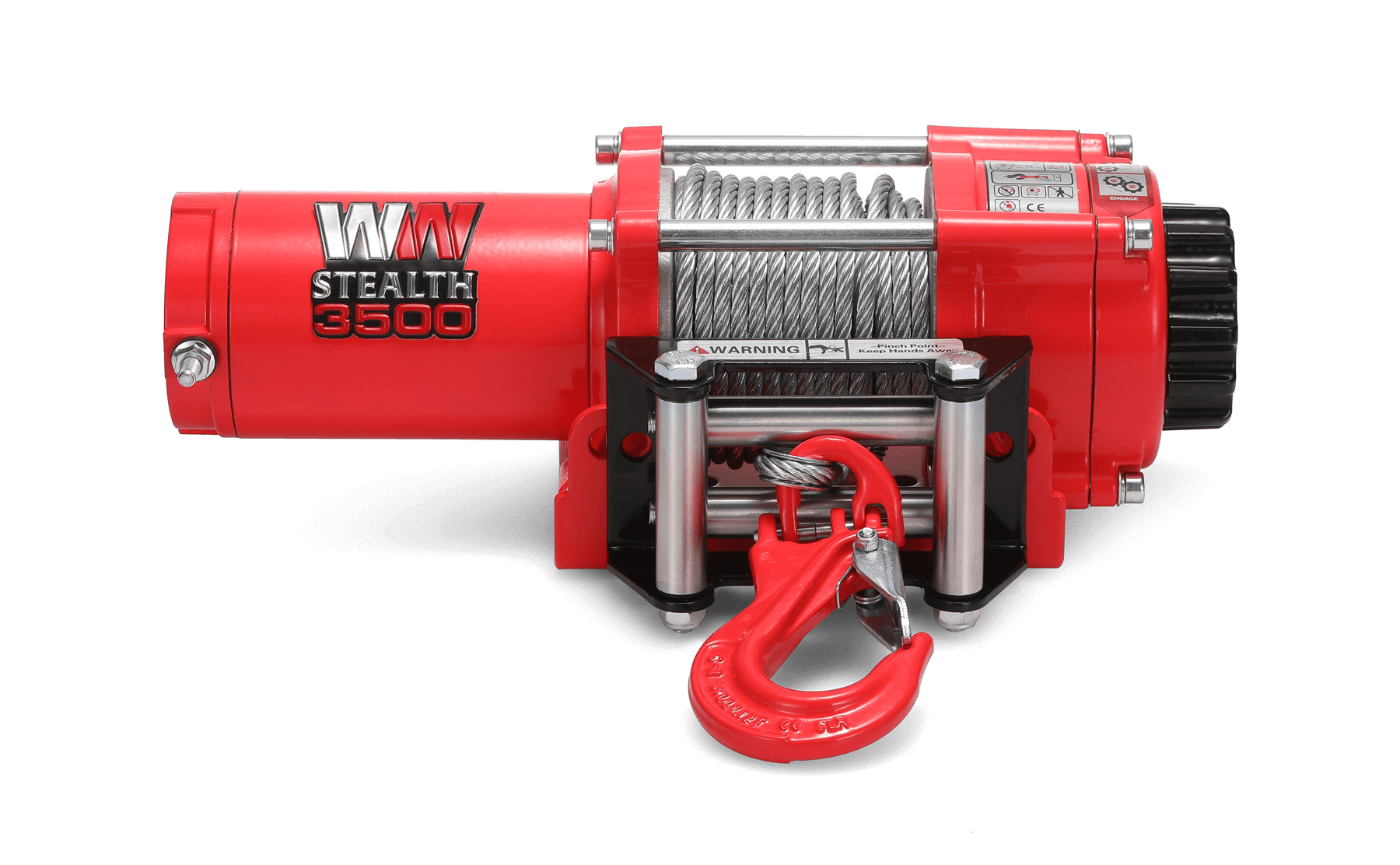 Stealth 3,500lb 12v Electric Winch - Steel Rope