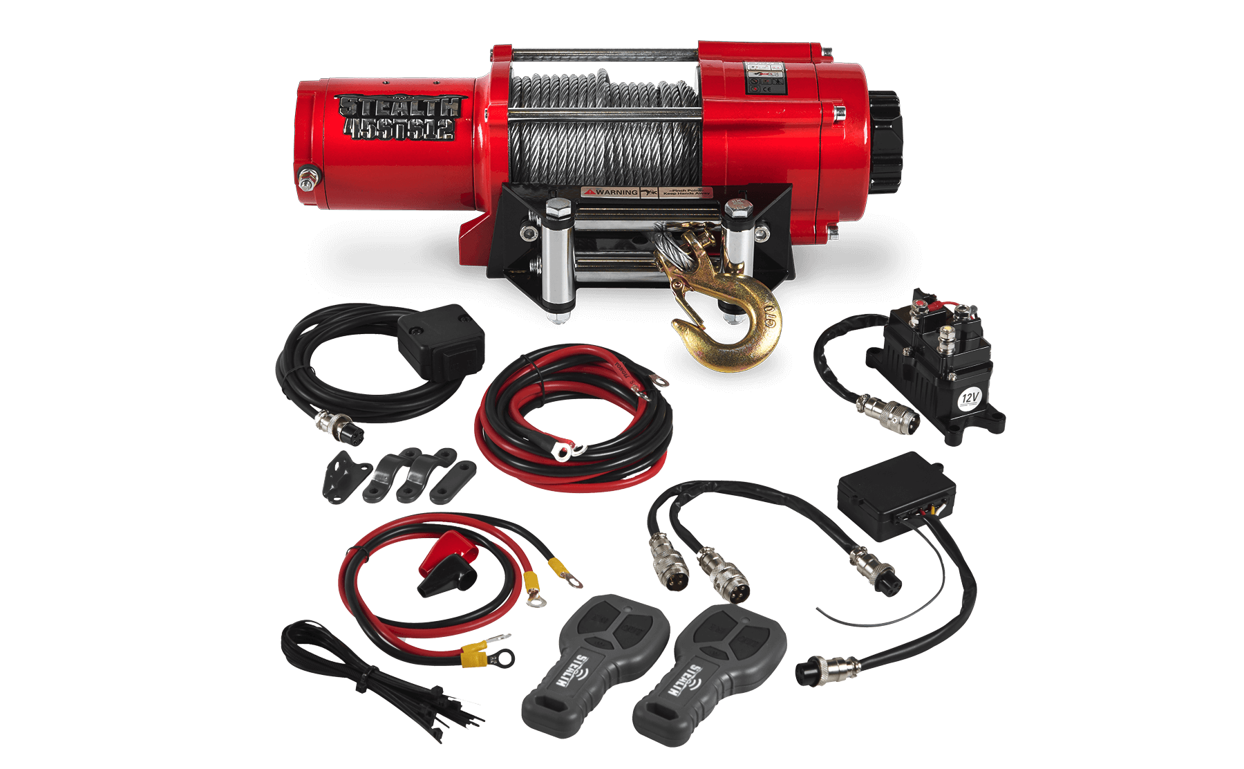 Stealth 4,500 LB Electric Winch - Powerful Steel Rope Recovery Tool