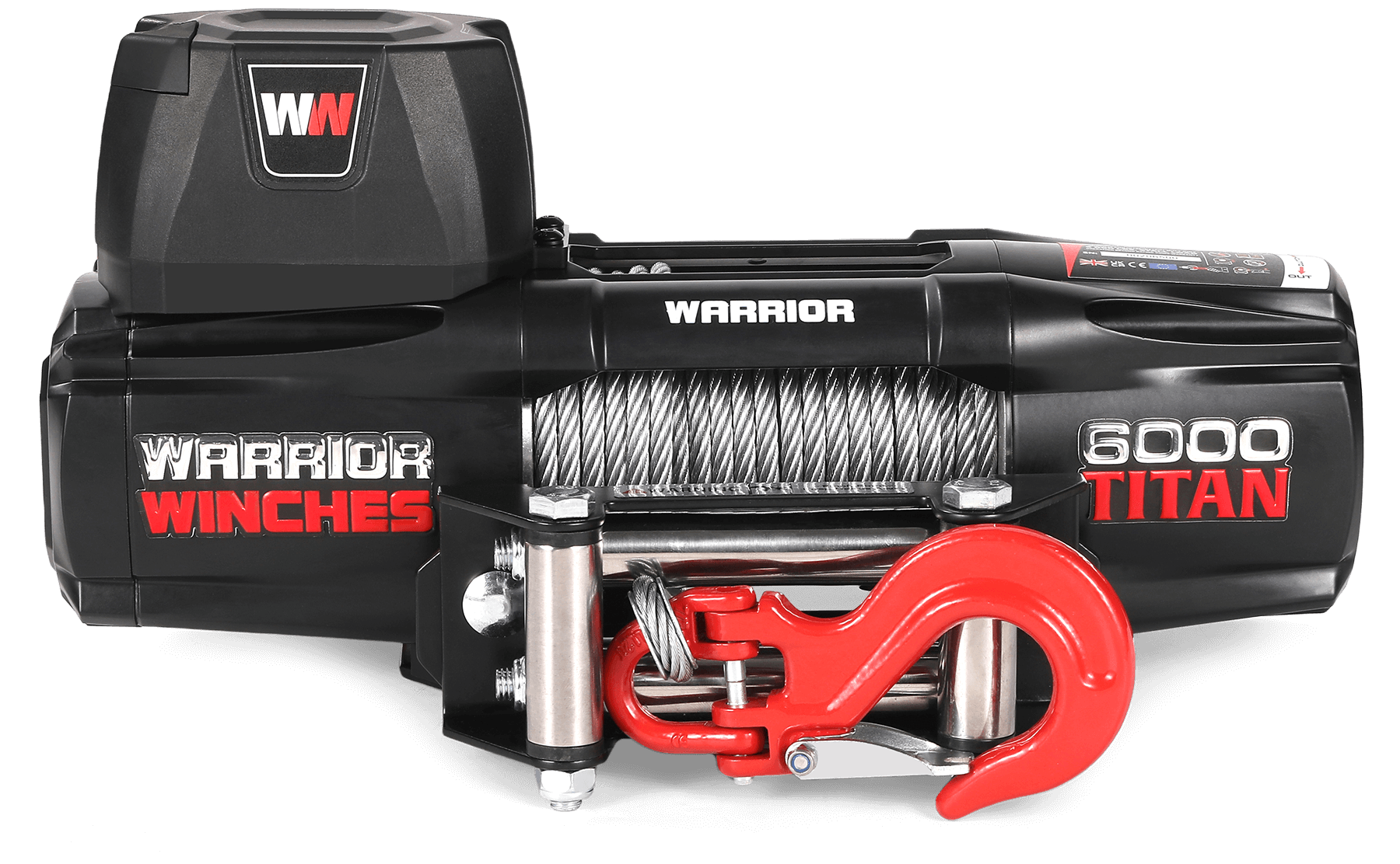 Titan 6,000lb 12v Electric Winch - Steel Rope