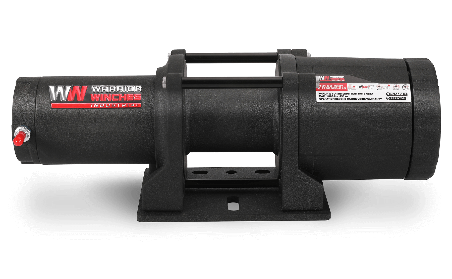 EH1000 Short Drum Industrial Hoist - Heavy Duty 12V Lifting Solution