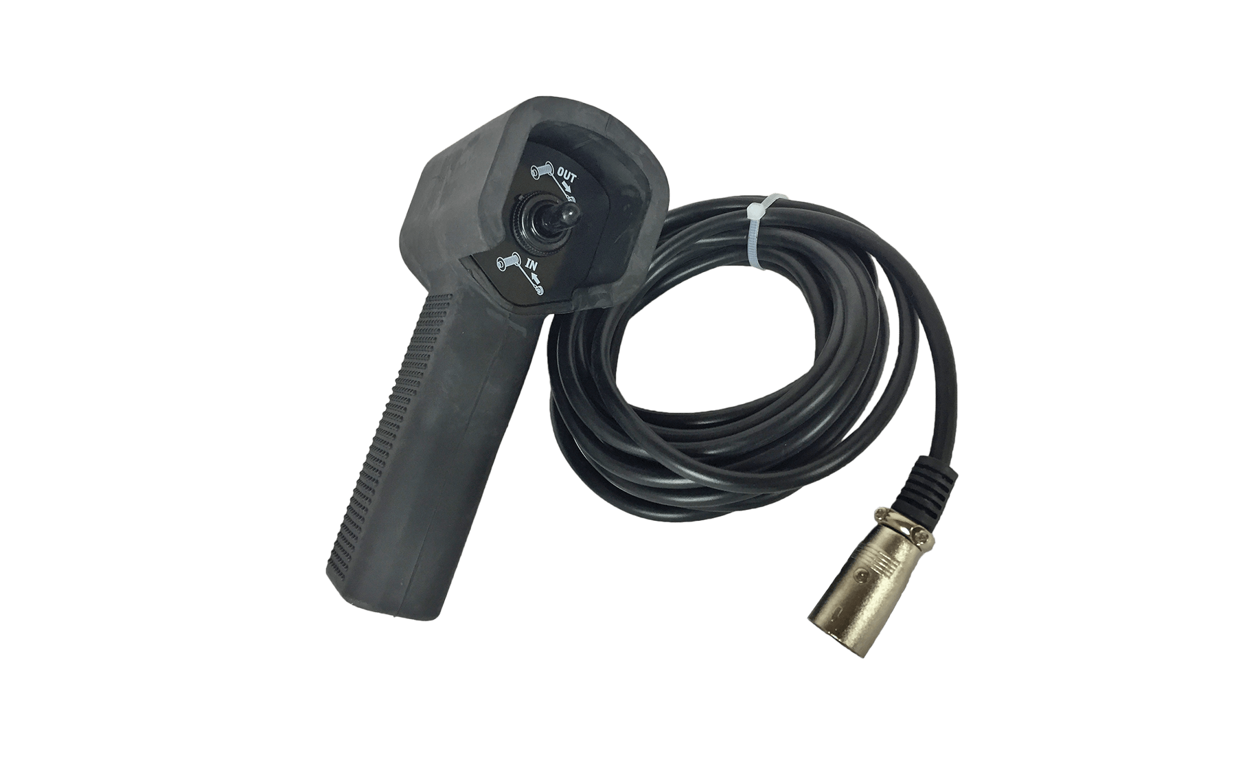 Wired Warrior hand control with 4-pin metal socket and 12-foot cable for winch operation