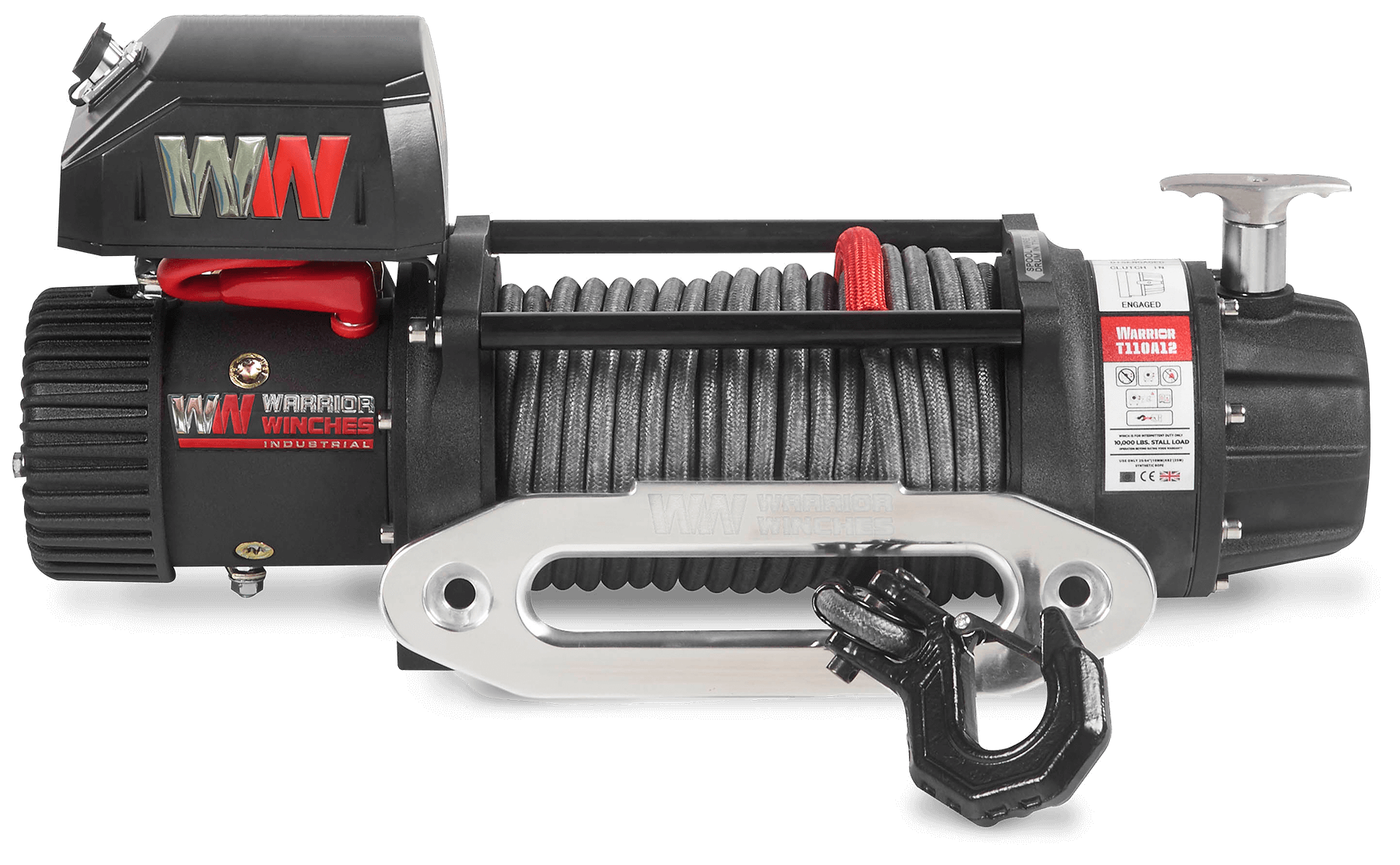 T1000 14,500lb Severe Duty 12v Electric Winch - Synthetic Rope