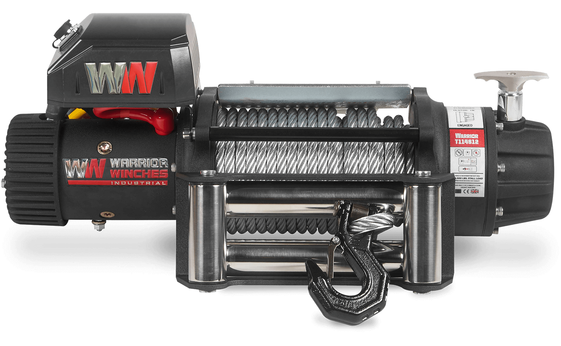 T1000 14,500lb Severe Duty 12v Electric Winch - Steel Rope