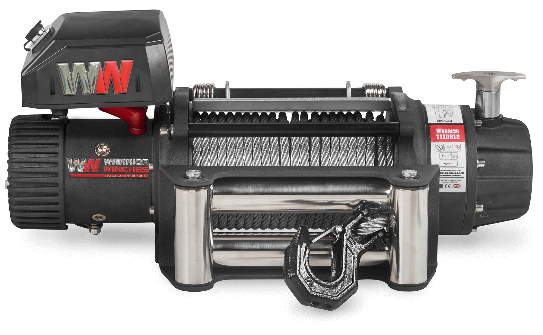 T1000 12,500 LB Severe Duty 12V Electric Winch - Steel Rope | Tough