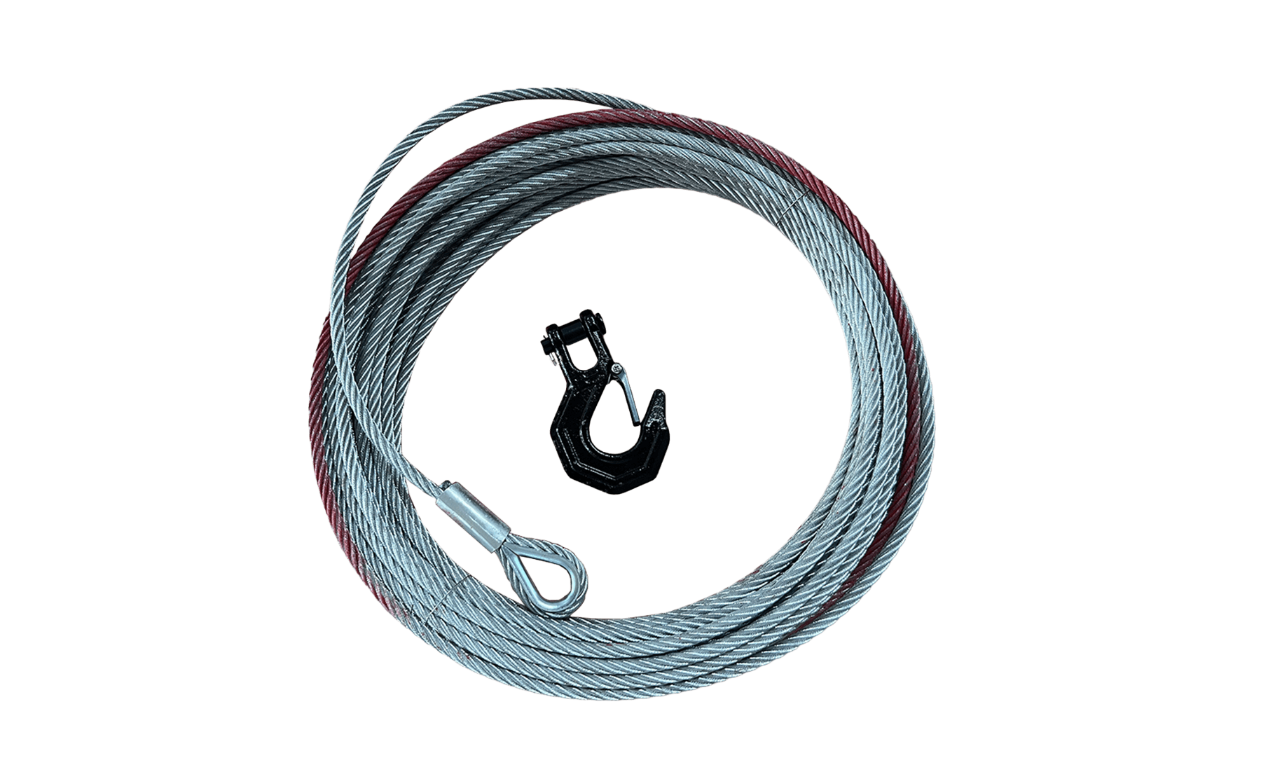 13/32 inch steel cable with hook 65.6 feet long
