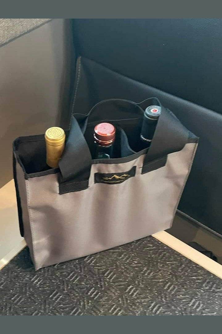 Groovy Wine Caddy for van life with durable construction and storage for three wine bottles