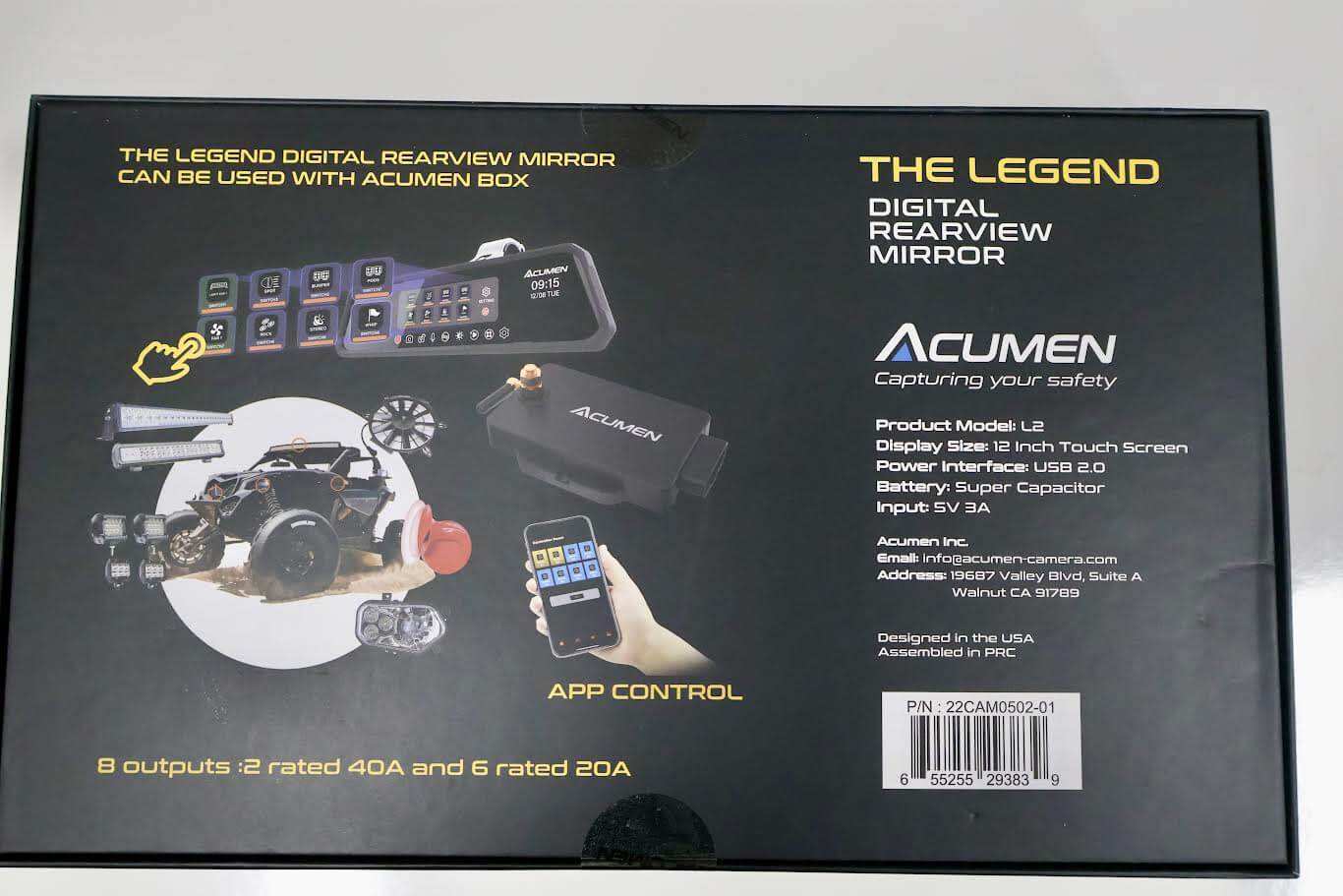 Acument Front/ Rearview mirror switch control system