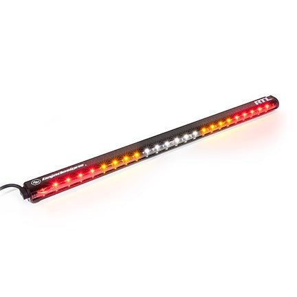 RTL LED Rear Light Bar with amber flashing turn signals and white cargo light mounted on vehicle for off-road safety